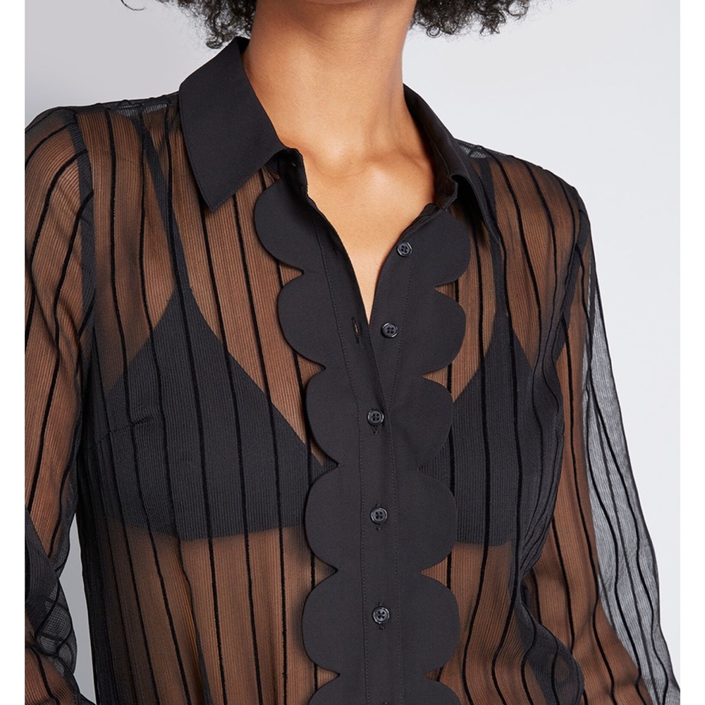 ModCloth Sheer Blouse - Picture 3 of 6